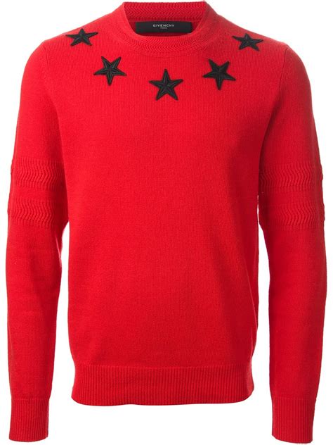 givenchy red star sweater|Givenchy sweater cheap.